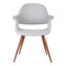 Armen Living Phoebe Mid-Century Dining Chair in Walnut Finish and Gray Fabric LCPHSIWAGRAY - alternate 5